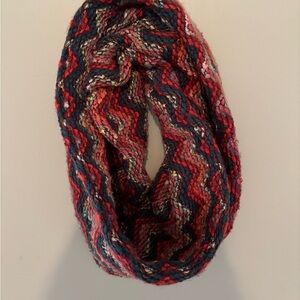 Vibrant Chevron Knit Infinity Scarf